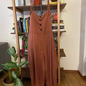 Mauve Cropped Jumpsuit